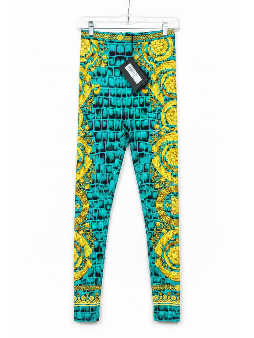NWT Versace Baroccodile Print Lycra Leggings